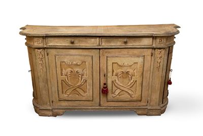 Credenza in Legno Laccato Verde, Secolo XVIII