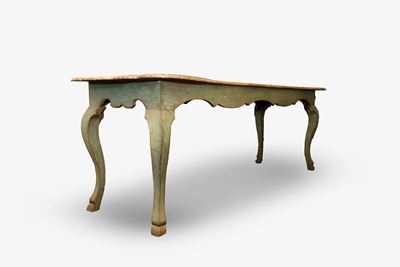 Tavolo in Legno Laccato Verde, Secolo XVIII