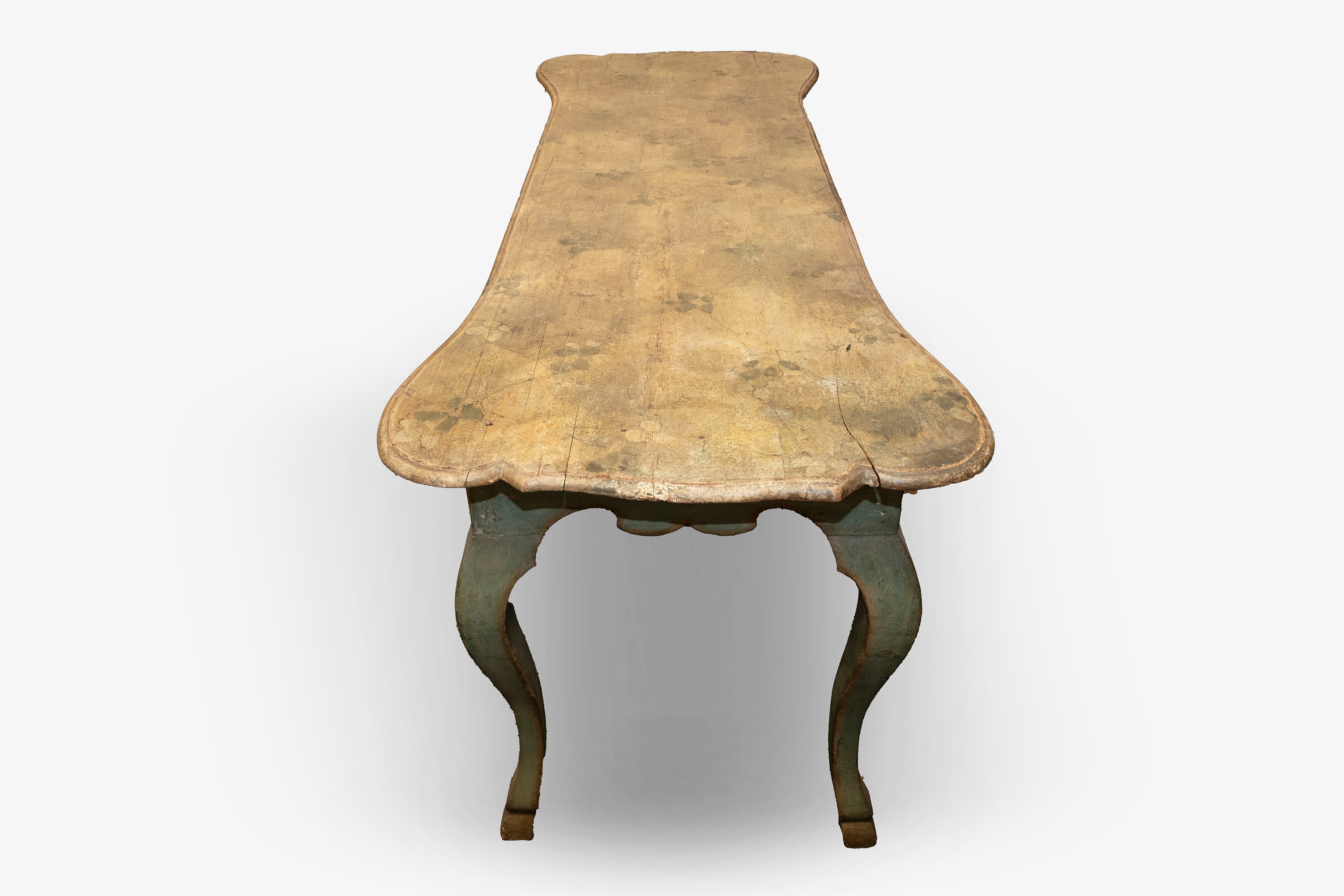 Tavolo in Legno Laccato Verde, Secolo XVIII