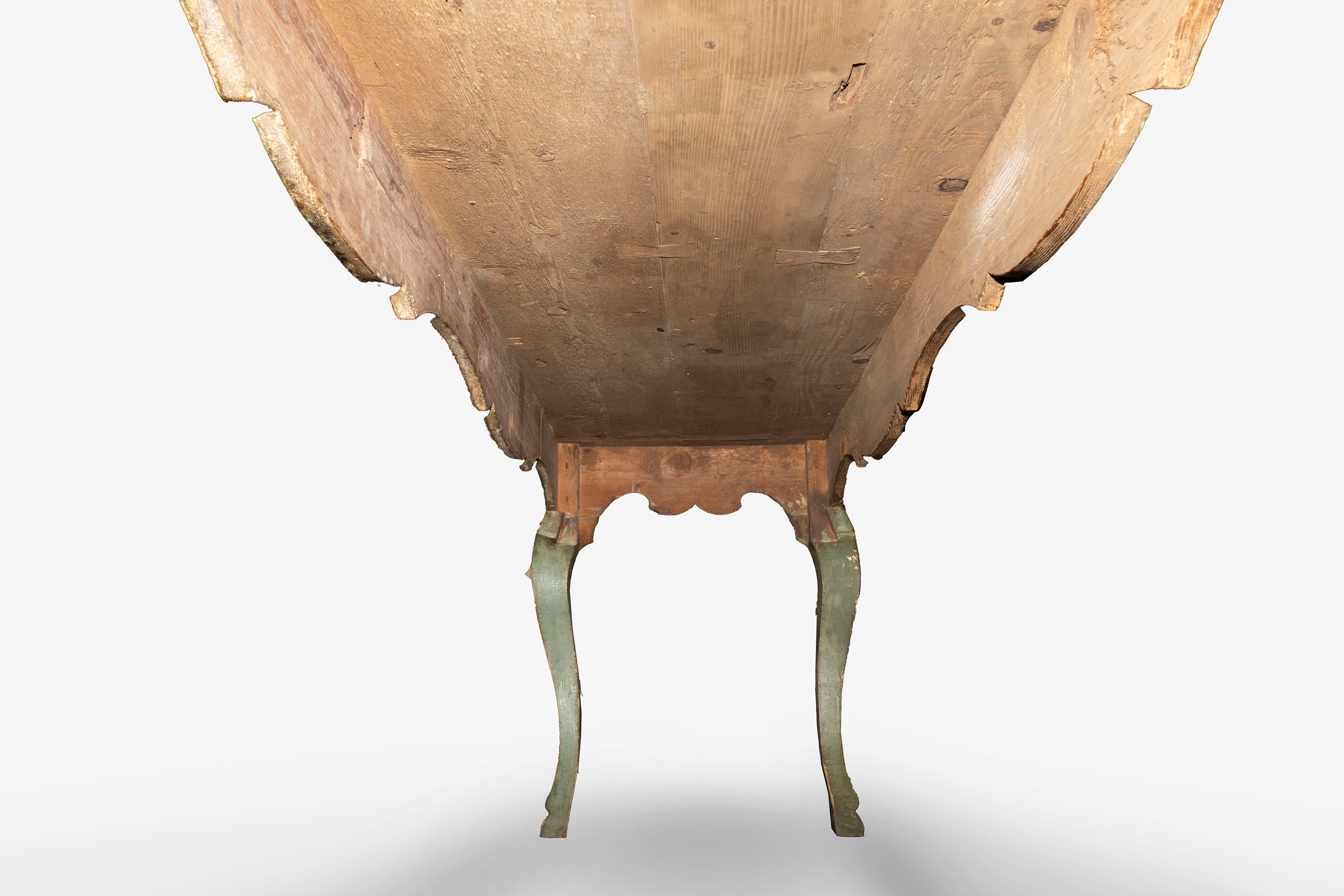 Tavolo in Legno Laccato Verde, Secolo XVIII