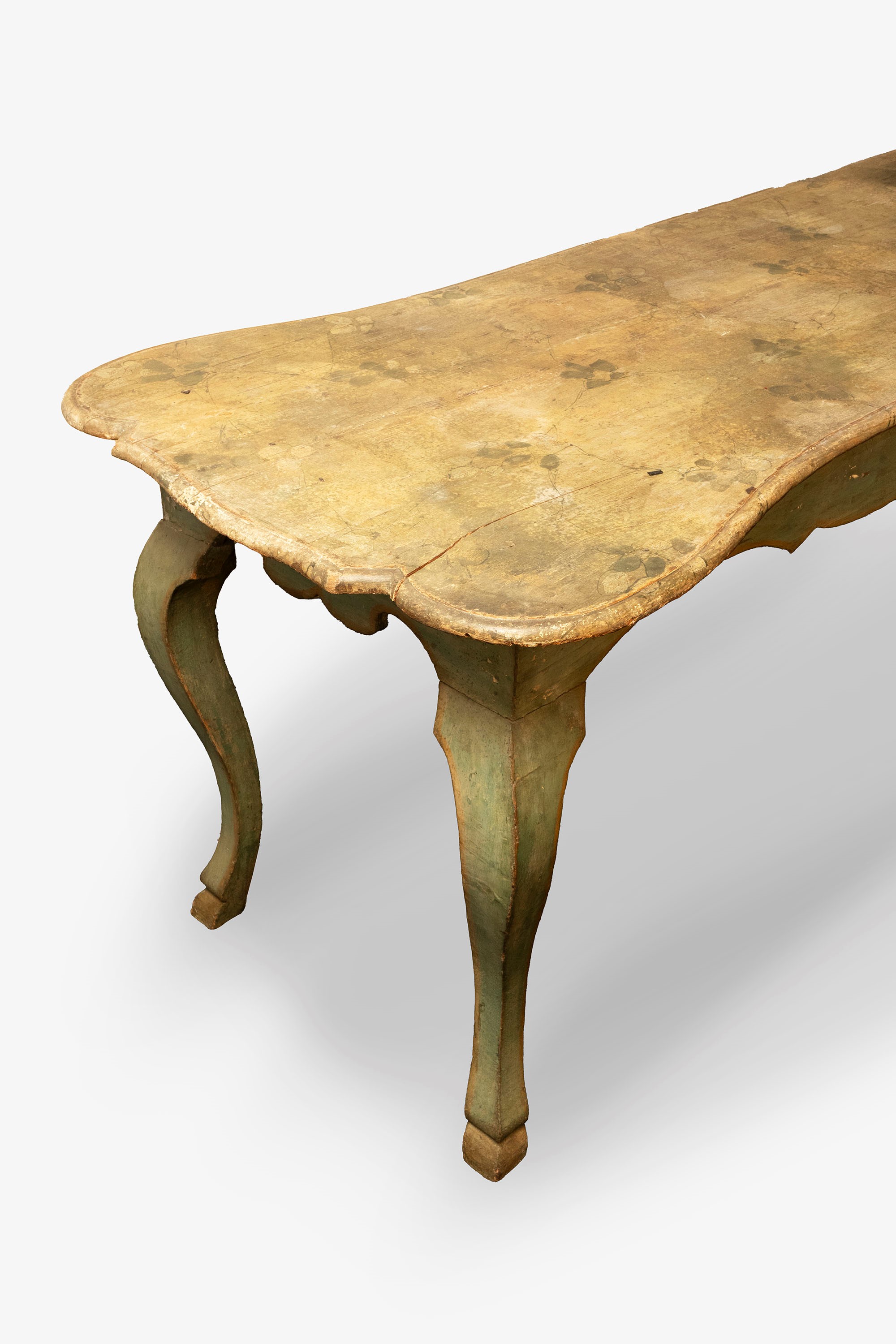 Tavolo in Legno Laccato Verde, Secolo XVIII