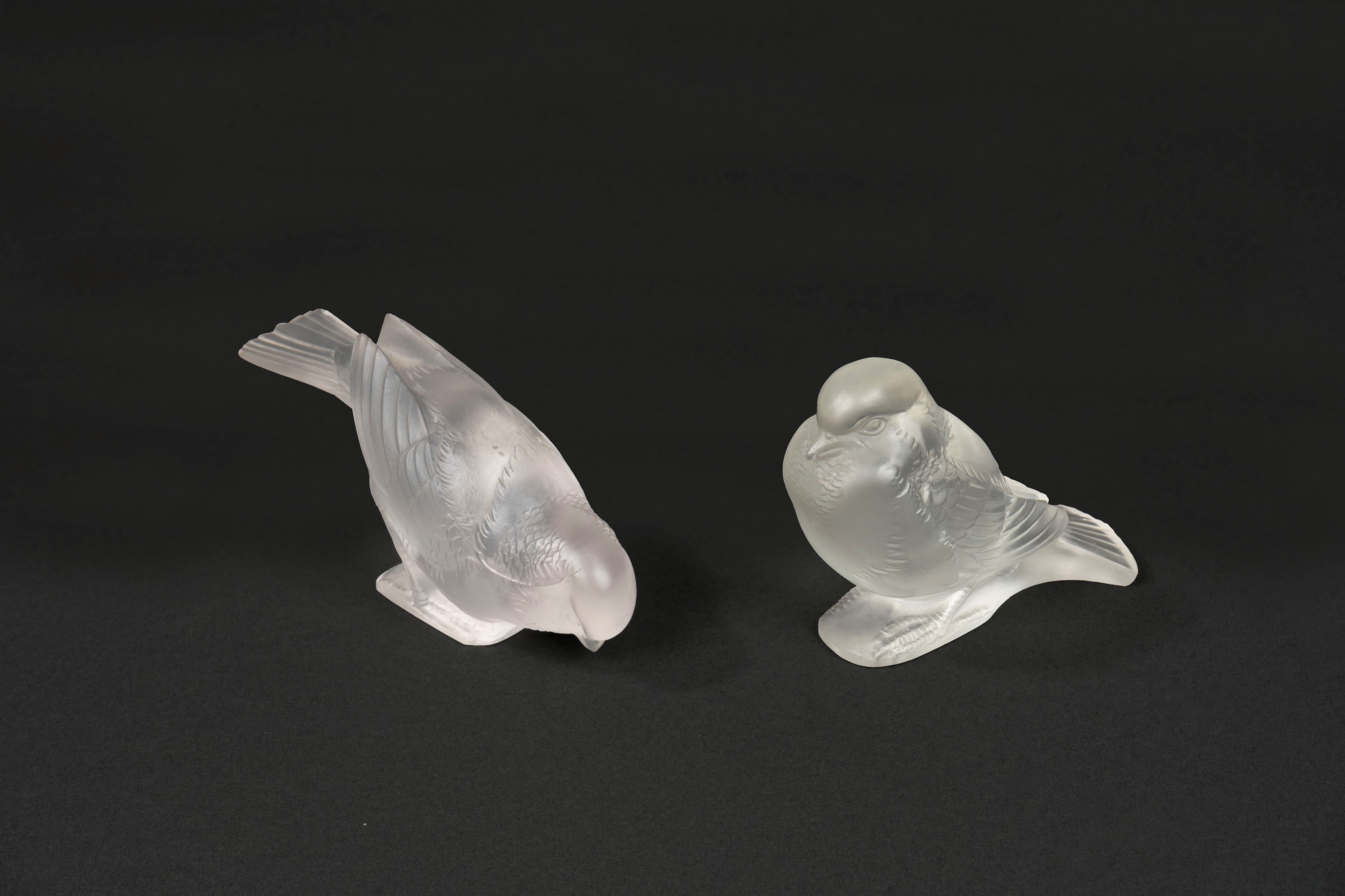 Renè Lalique - Due Uccellini in Cristallo Satinato