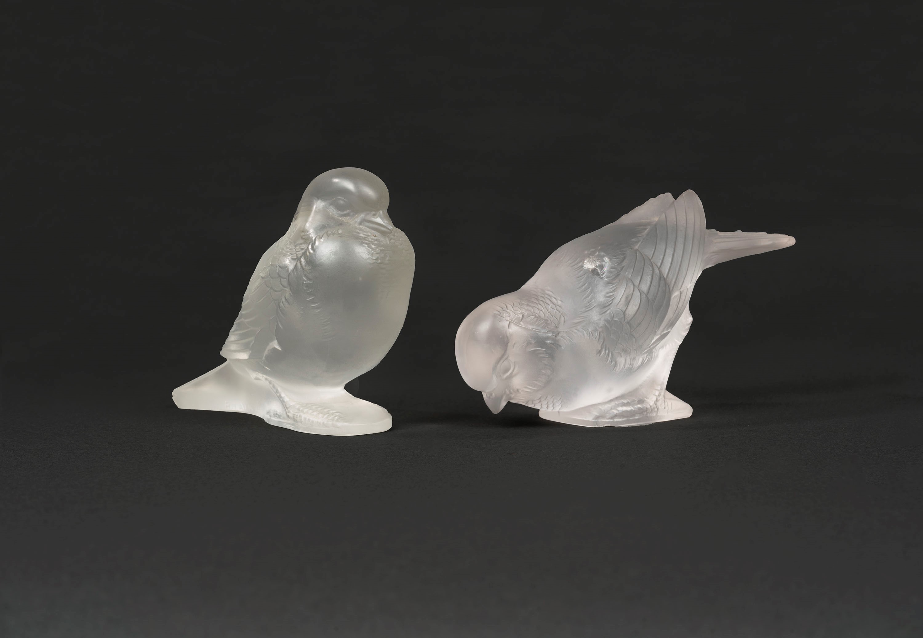 Renè Lalique - Due Uccellini in Cristallo Satinato