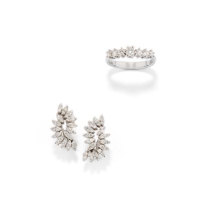 Orecchini e Anello con Diamanti