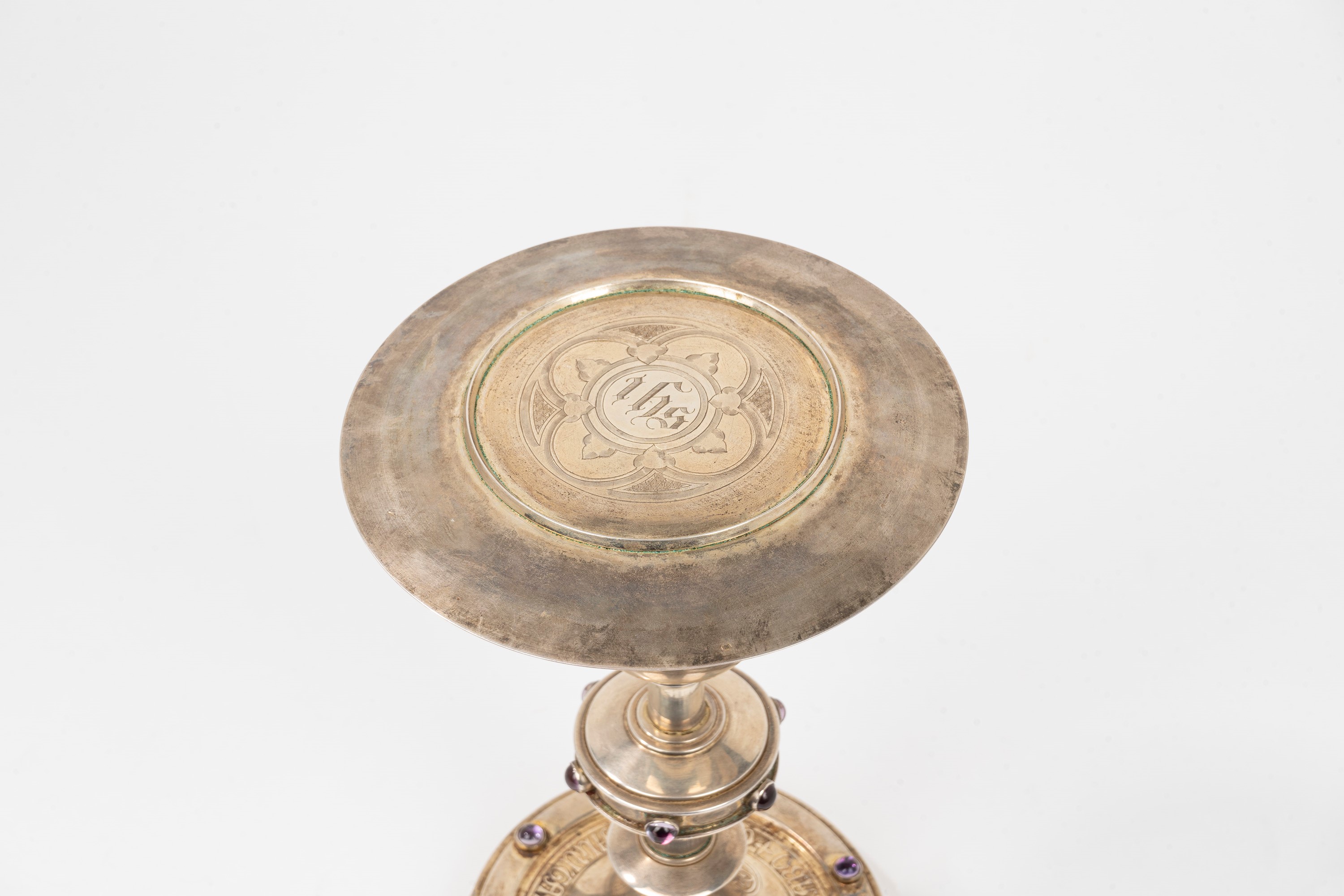 Grande Calice in Argento con Piattino, Francia Fine Secolo XIX