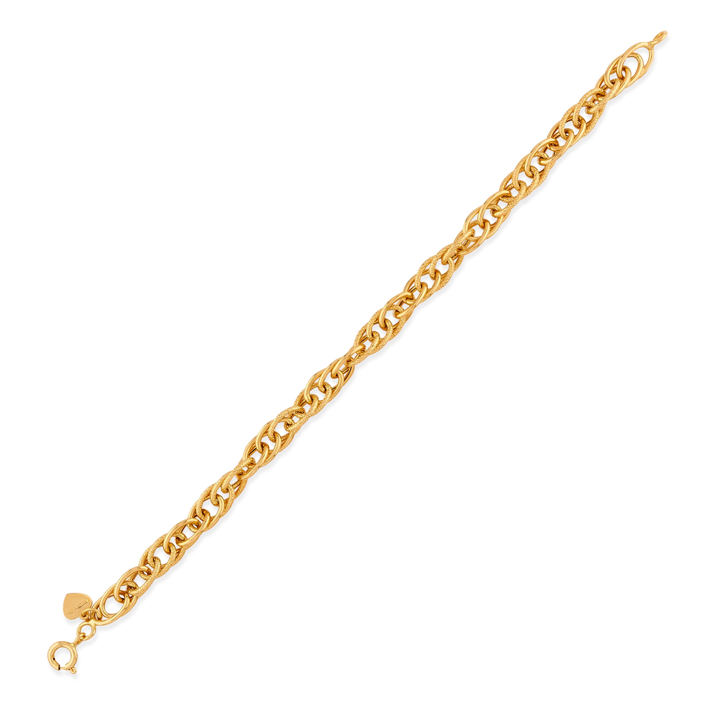 Bracciali in oro giallo 18k, sei esemplari con maglie differenti