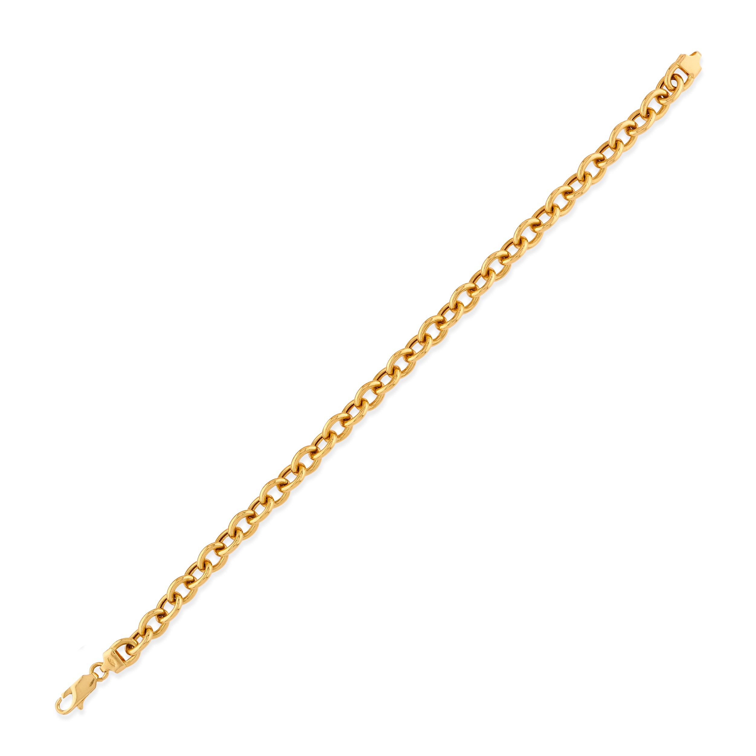 Bracciali in oro giallo 18k, sei esemplari con maglie differenti