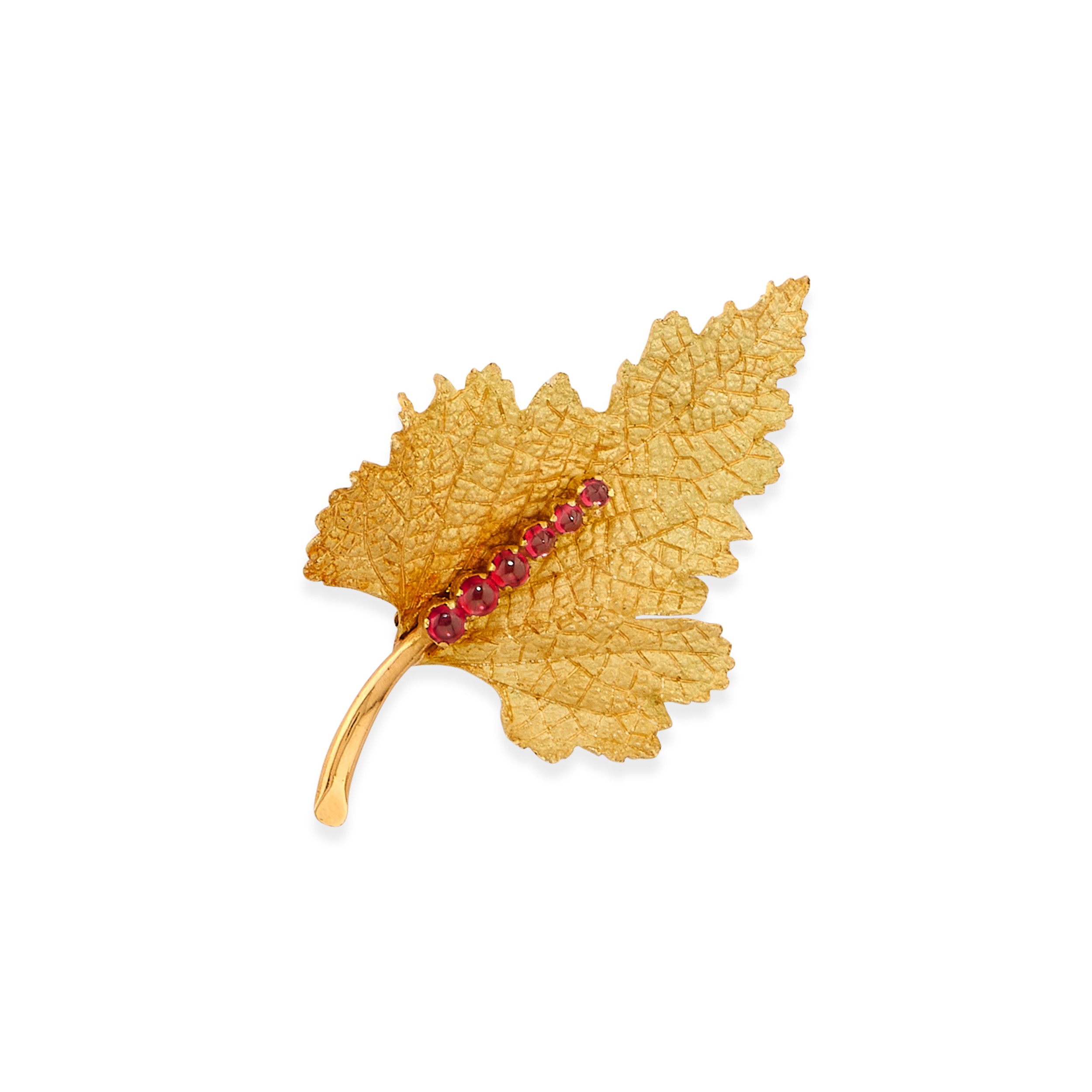 Due spille in oro giallo 18k con pietre colorate