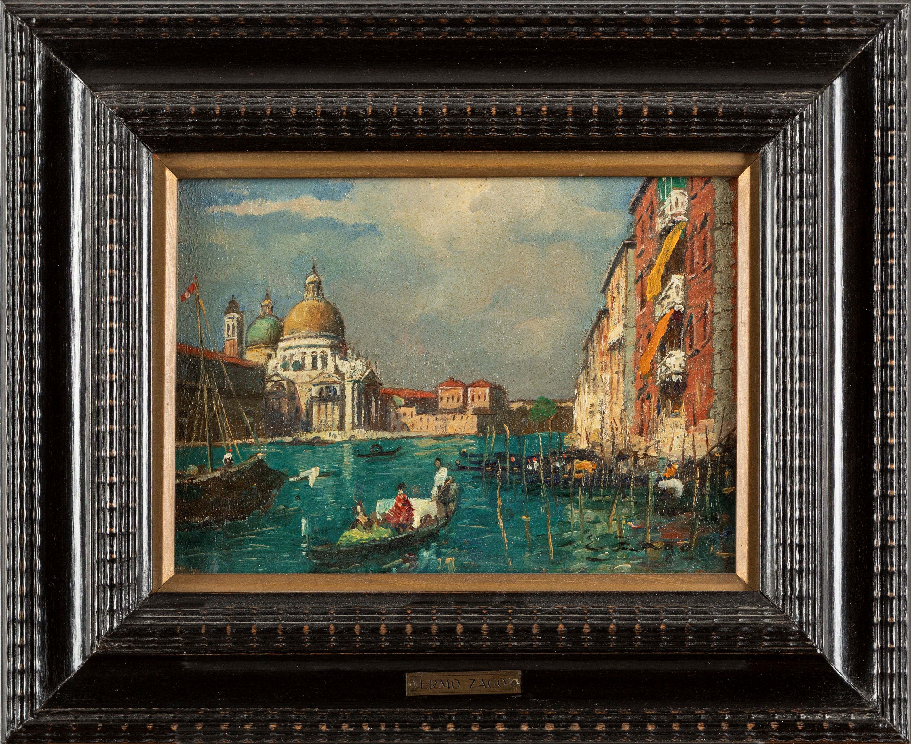 Erma Zago - Venezia, Canal Grande, olio su compensato