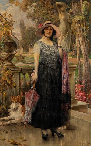 Mazzolani Bruto - Woman in the park (after the rain)