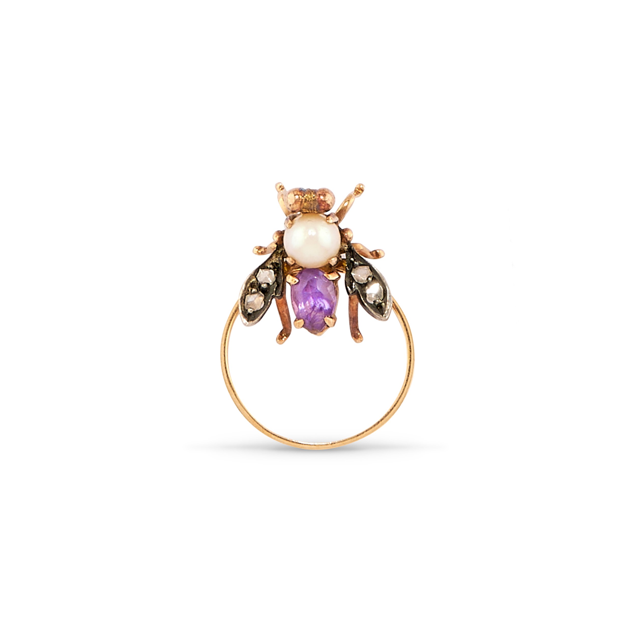 Otto anelli in oro giallo 18k e argento con corallo e pietre preziose
