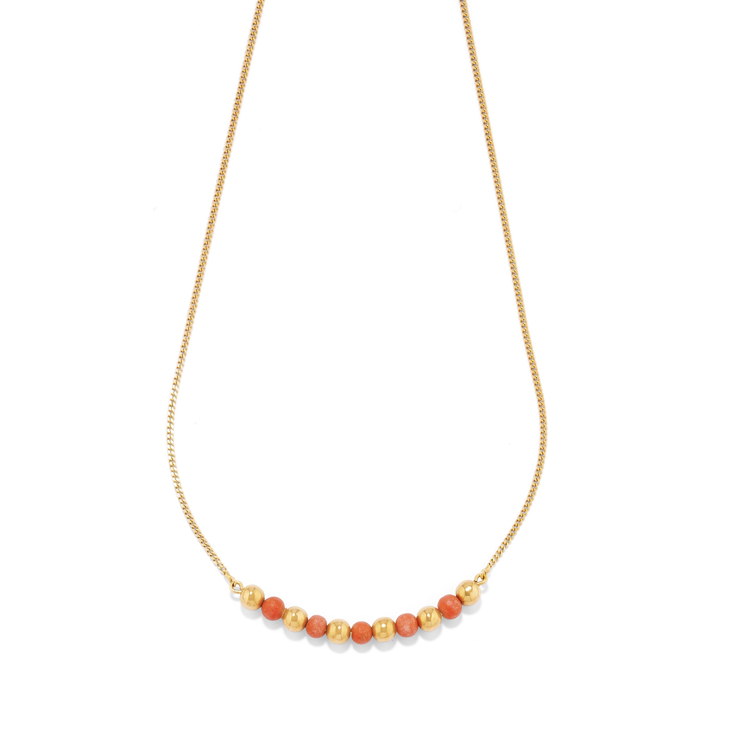 Collezione di gioielli in oro giallo 18k con corallo e pietre sintetiche