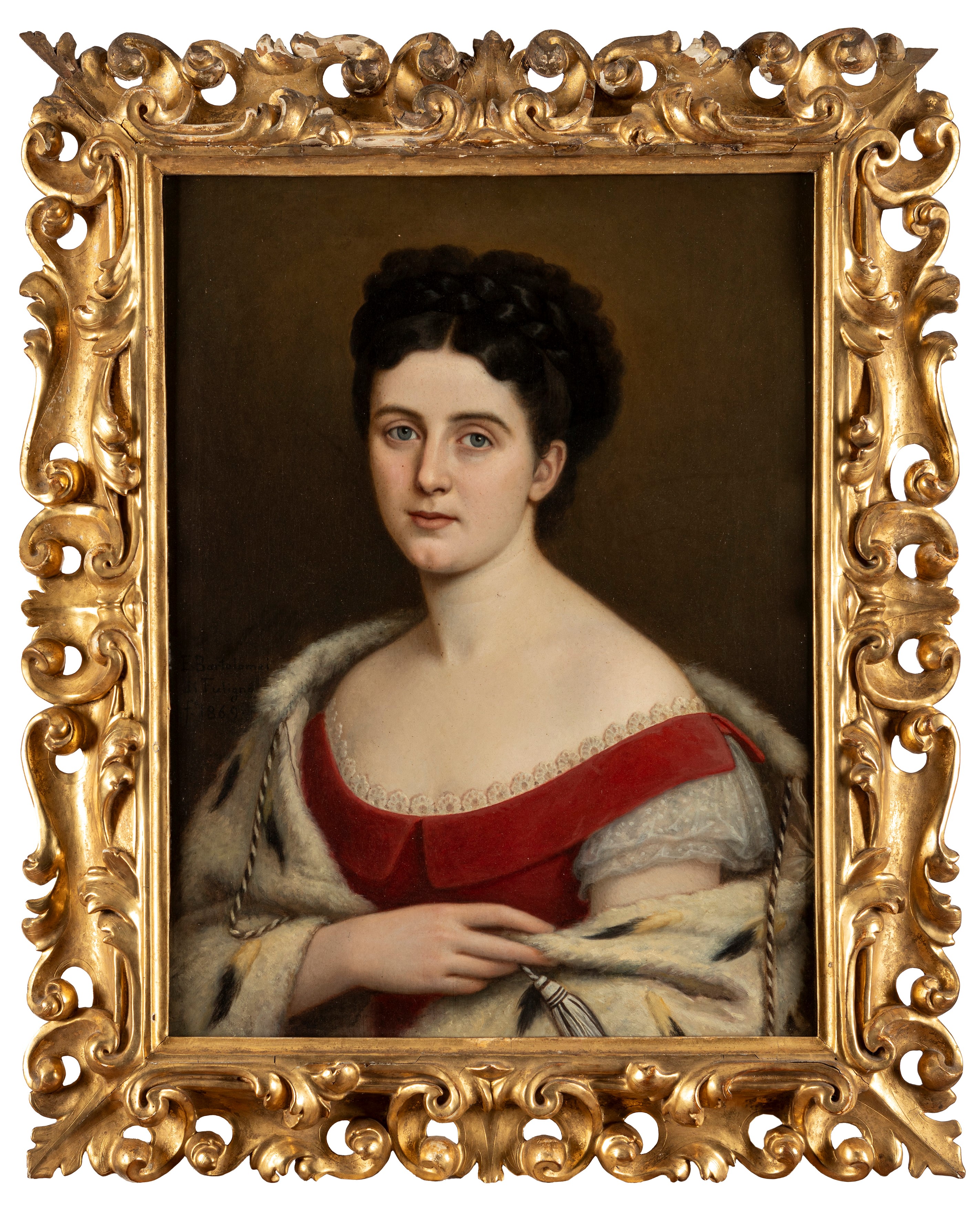 Enrico Bartolomei - Ritratto del Cavaliere Cesare Regazzoni e Ritratto di Donna Maria Candiotti i...