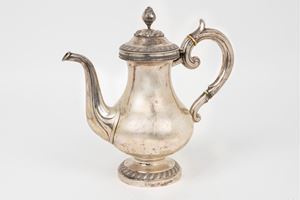  - Silver coffee pot, Genoa 19th century