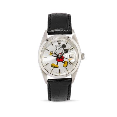 Orologio Micky Mouse, ref. 6694, acciaio con quadrante argentato