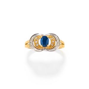  - Anello con zaffiro