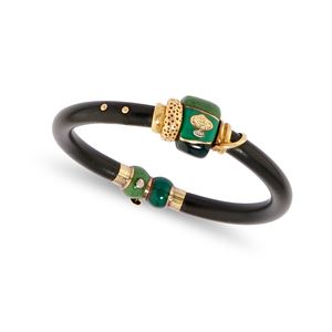 Nouvelle Bague - Bracciale con pietre verdi