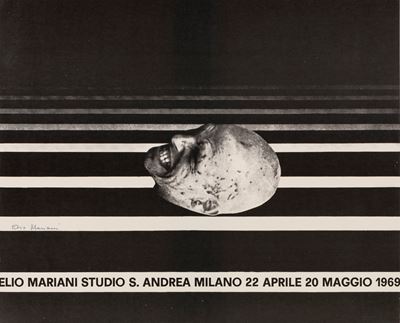 Locandina della mostra 'Elio Mariani' presso Studio Santandrea, Milano