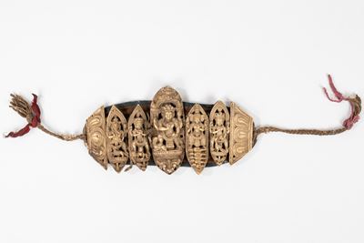 Bracciale con Placche in Osso, Tibet Fine Secolo XIX