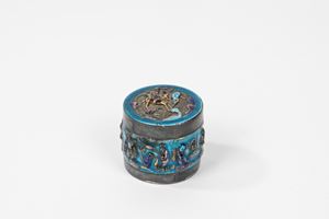  - Small silver and enamel box, China, late 19th century - early 20th century