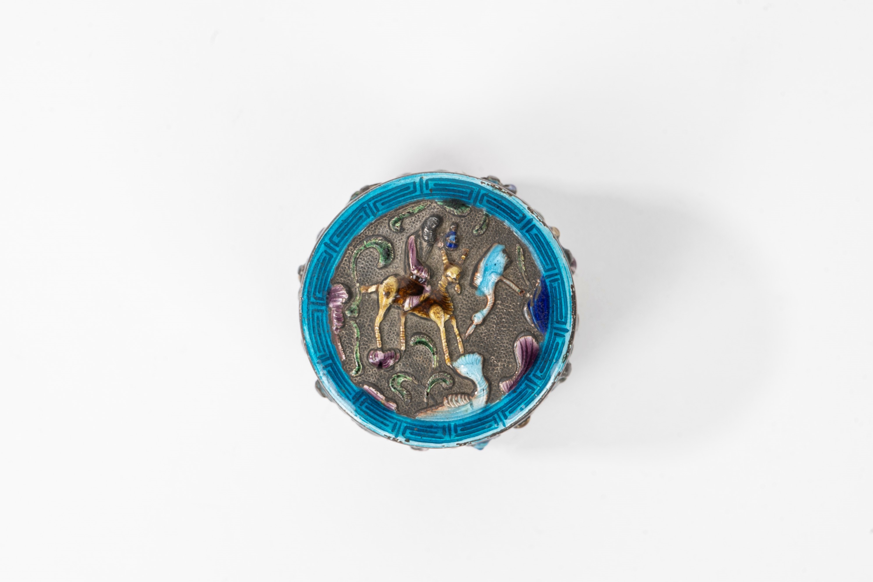 Scatolina in Argento e Smalti, Cina Fine Secolo XIX- Inizi Secolo XX
