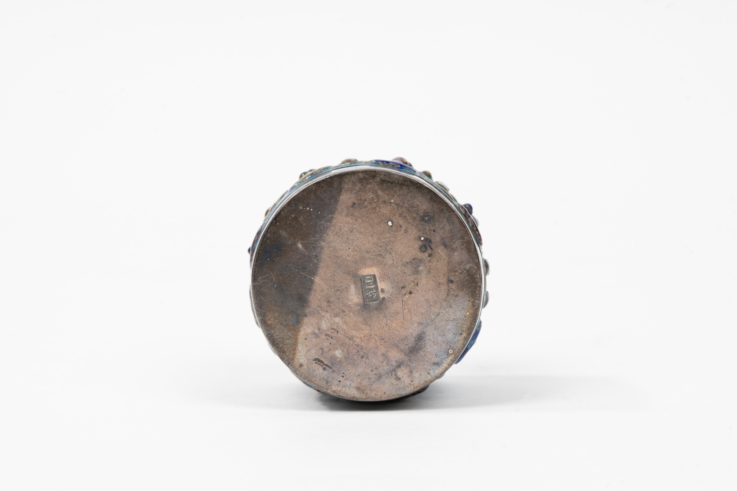 Scatolina in Argento e Smalti, Cina Fine Secolo XIX- Inizi Secolo XX