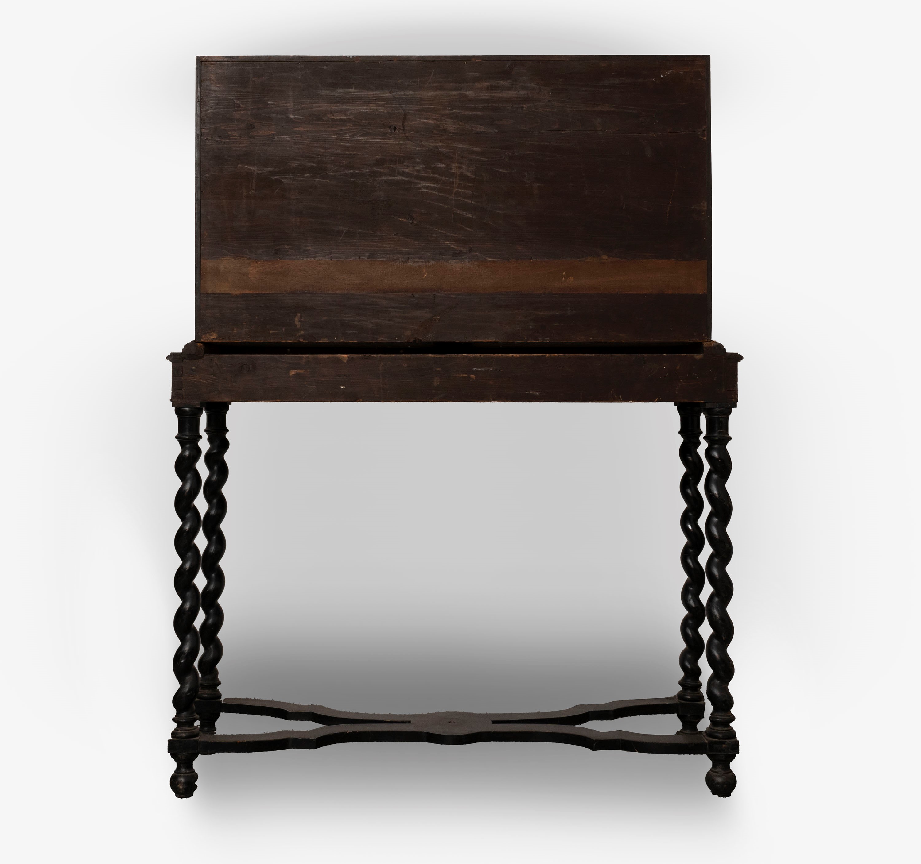 ☼ Monetiere in Legno Ebanizzato e Tartaruga, Fine Secolo XVIII -inizi Secolo XIX