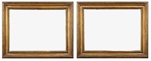  - Pair of Salvator Rosa frames in carved and gilded wood, Rome, 18th century