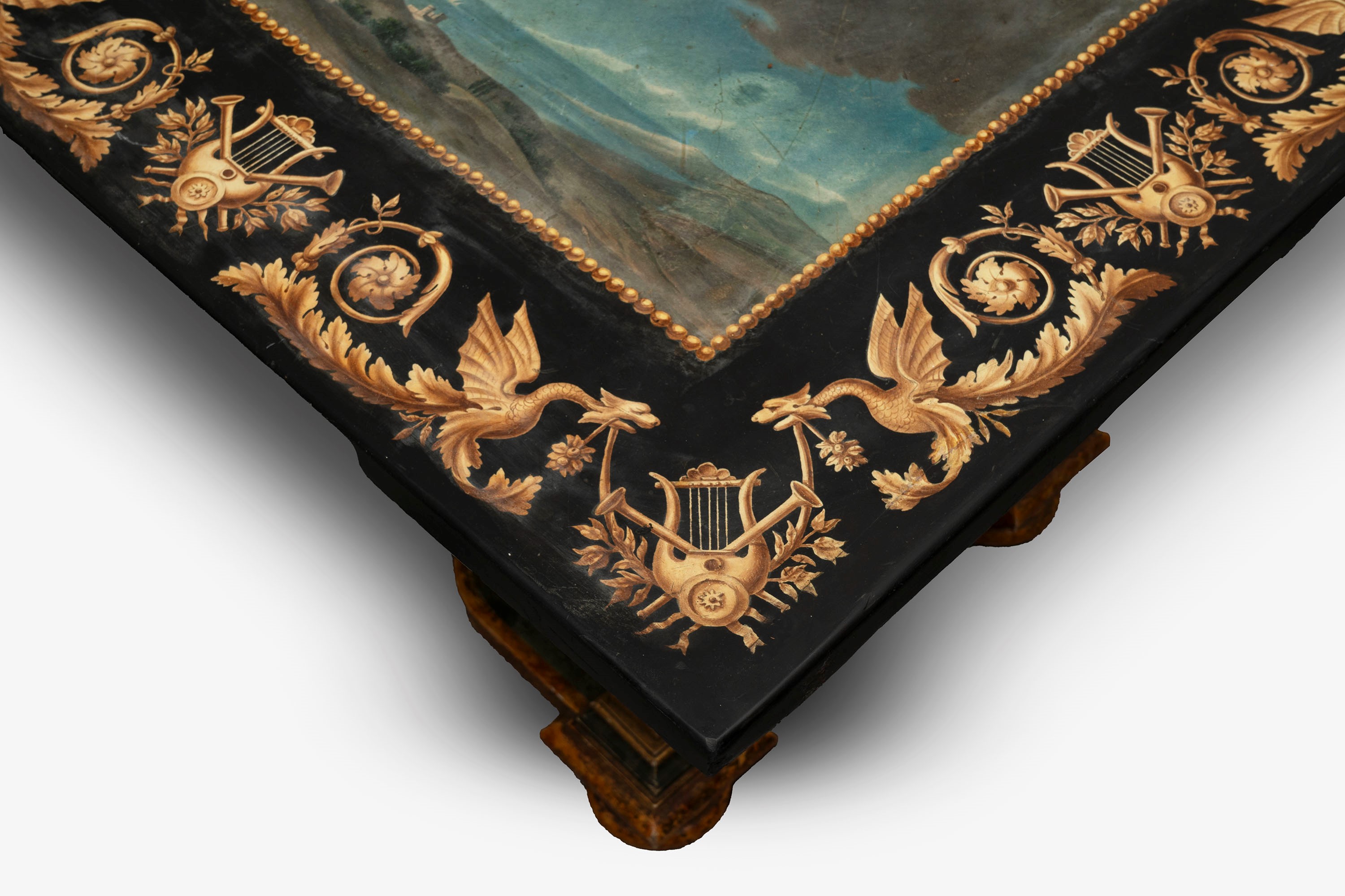 Piano in Scagliola Raffigurante il Carro di Aurora, da Guido Reni, Fine Secolo XVIII