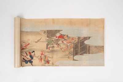 Emakimono su Carta Raffigurante Battaglia di Demoni, Giappone Secolo XVIII - XIX