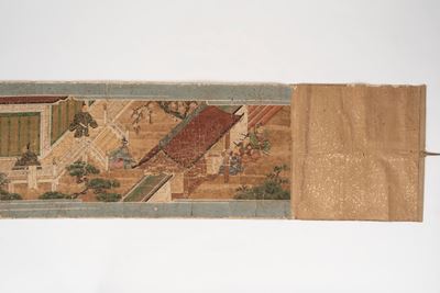 Emakimono su Stoffa, Giappone Secolo XVII - XVIII