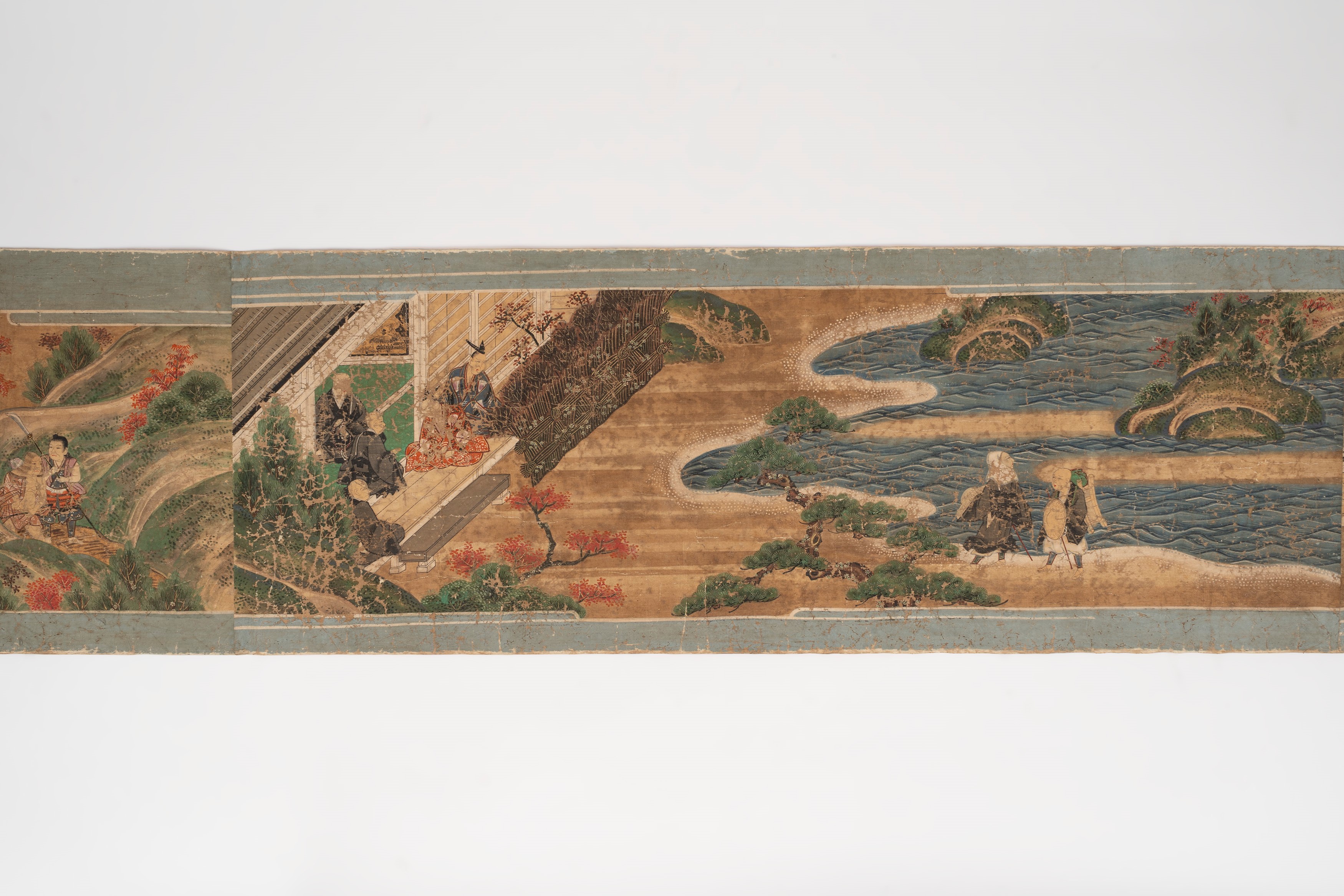 Emakimono su Stoffa, Giappone Secolo XVII - XVIII