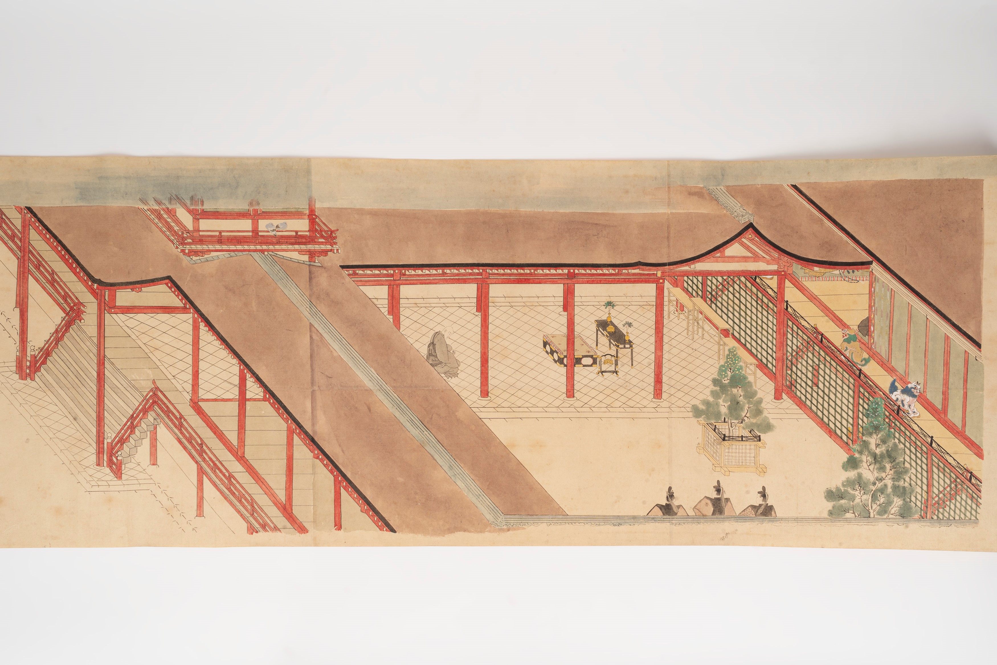 Emakimono su Carta Raffigurante Scene di Corte, Giappone Secolo XIX