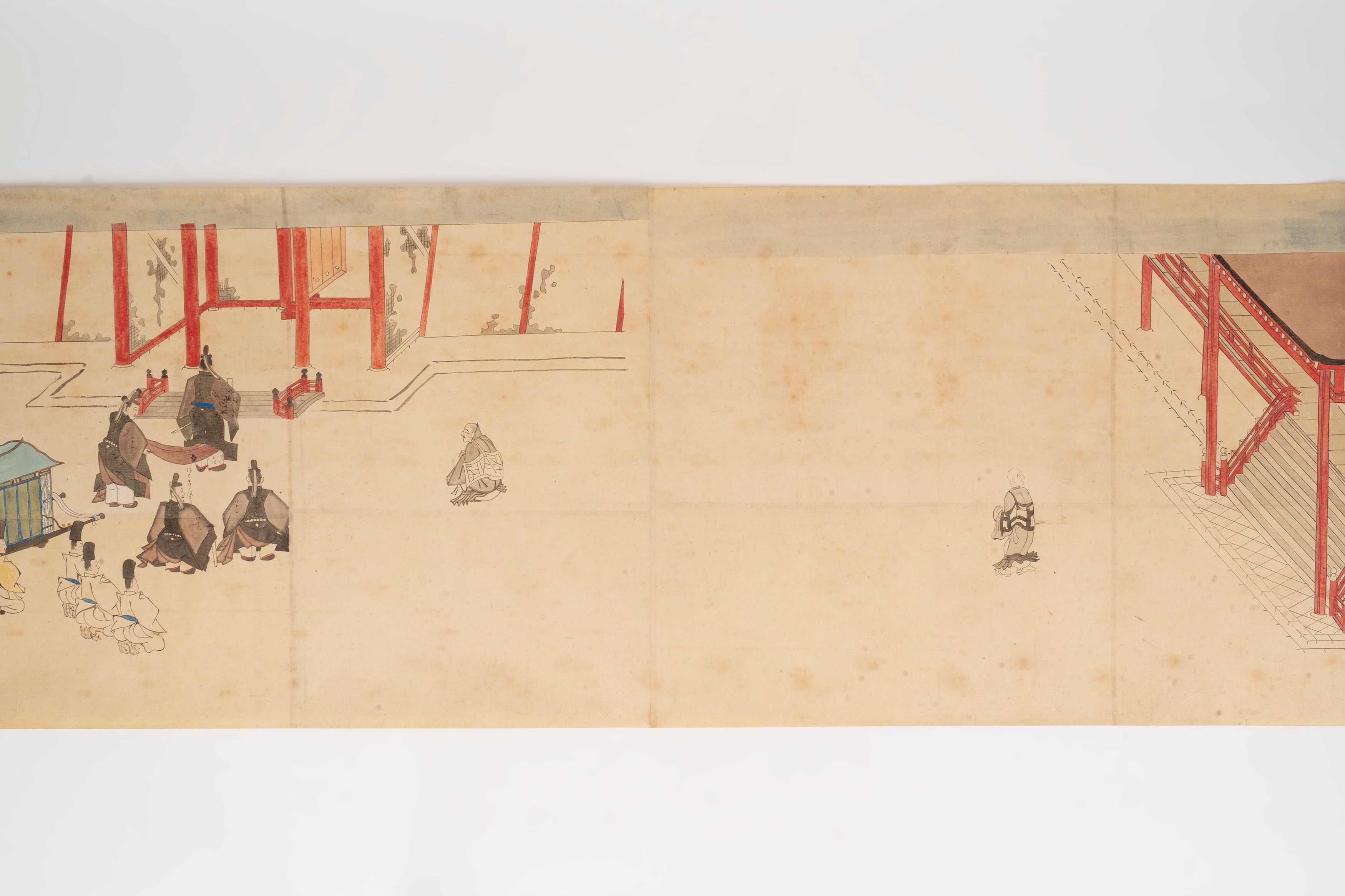 Emakimono su Carta Raffigurante Scene di Corte, Giappone Secolo XIX