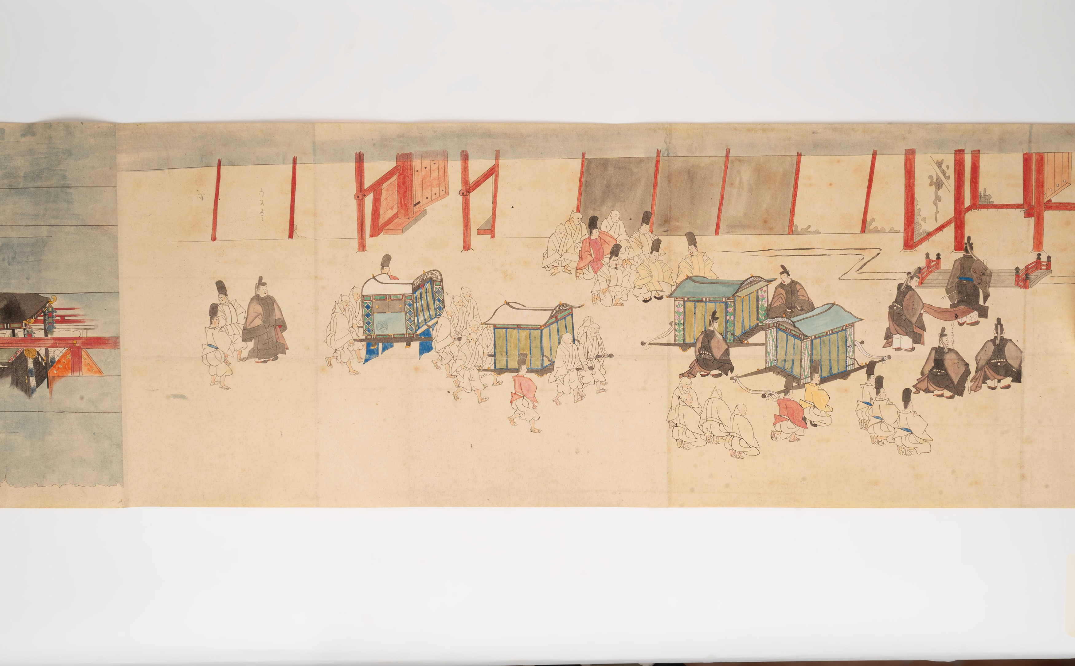 Emakimono su Carta Raffigurante Scene di Corte, Giappone Secolo XIX