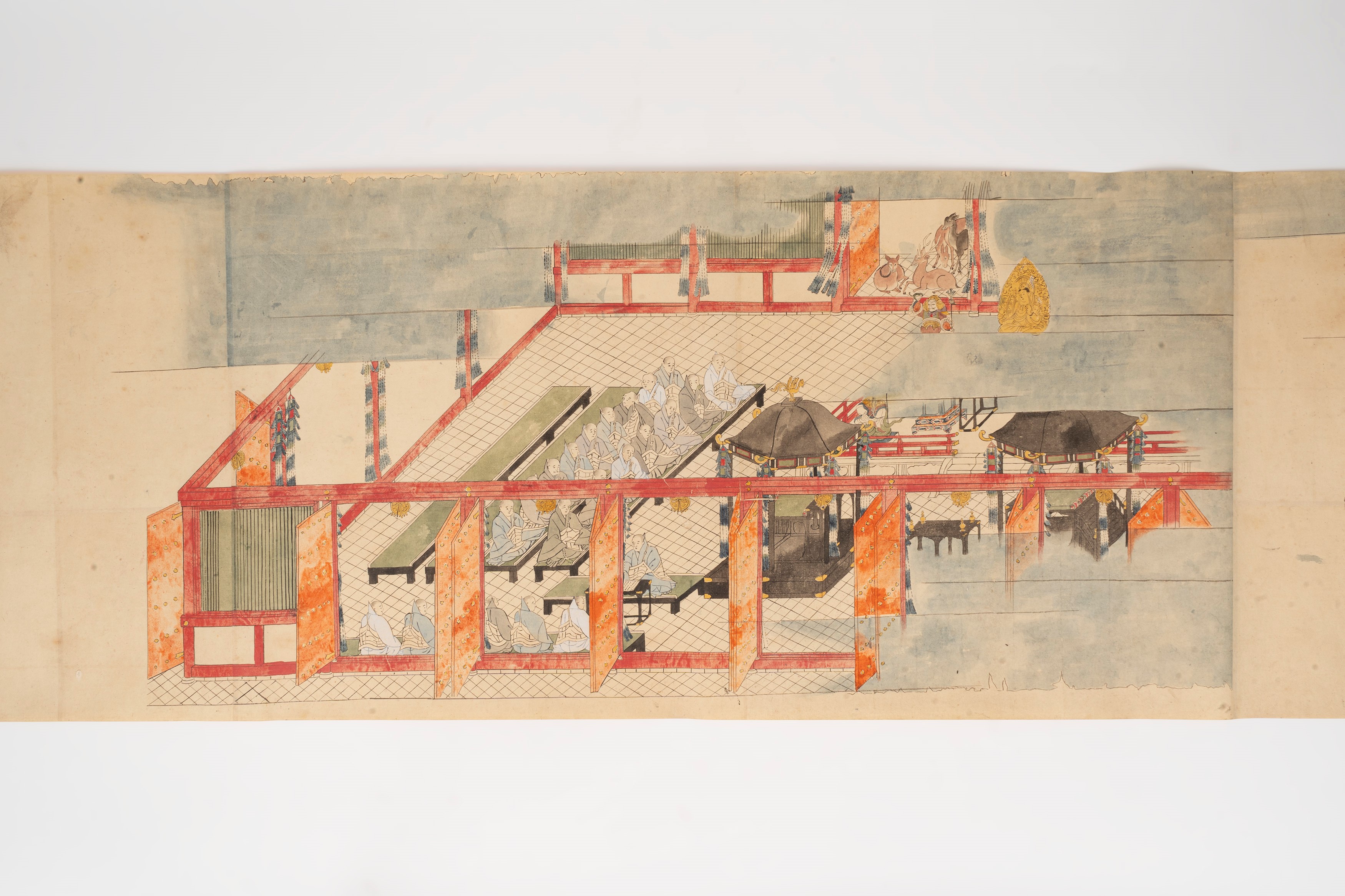 Emakimono su Carta Raffigurante Scene di Corte, Giappone Secolo XIX