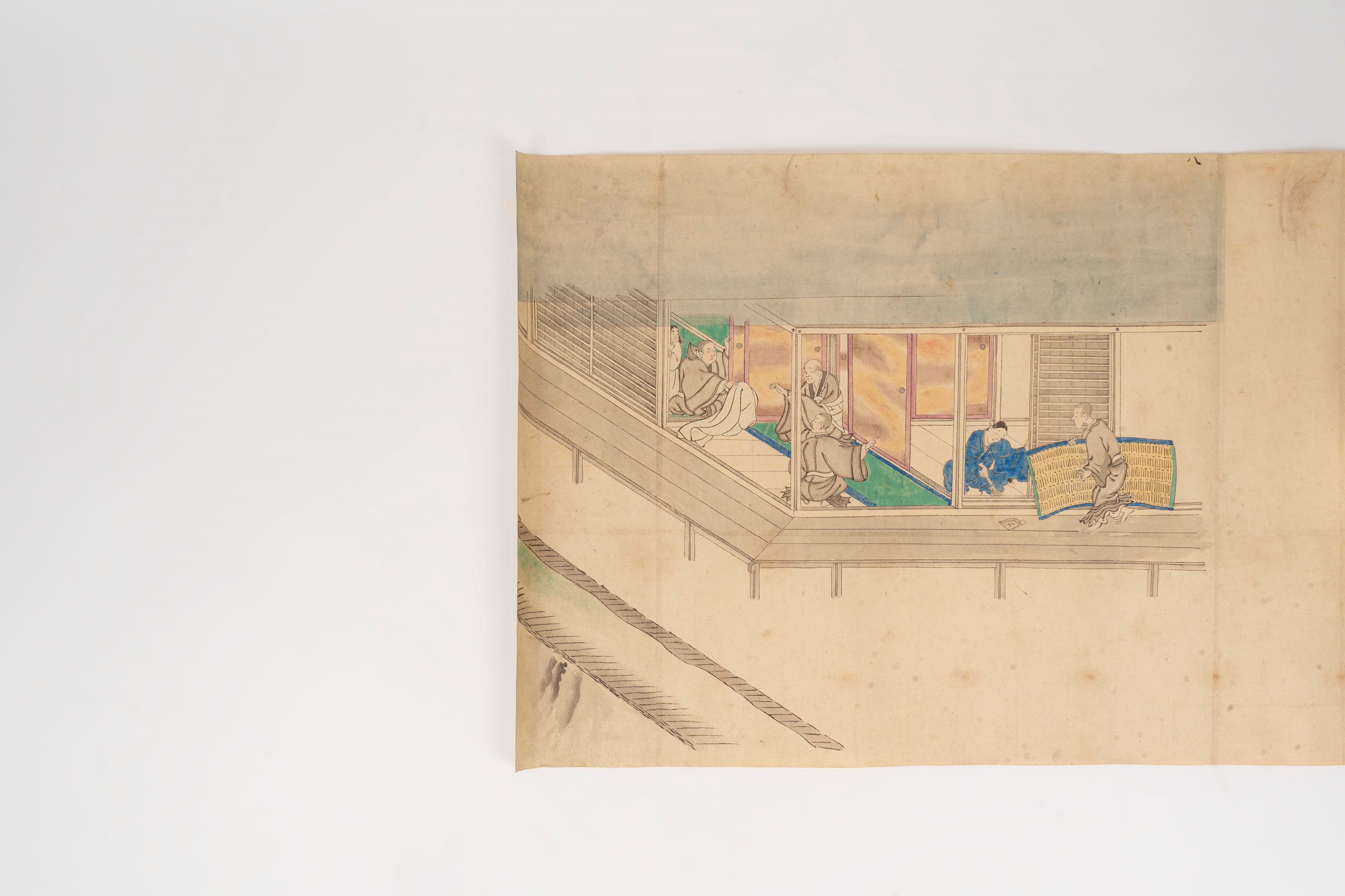 Emakimono su Carta Raffigurante Scene di Corte, Giappone Secolo XIX