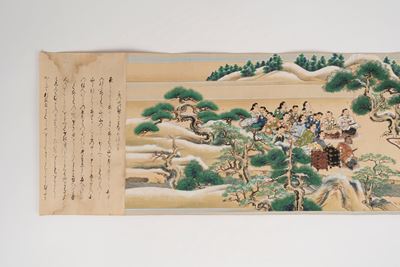 Tre Emakimono su Carta, Giappone Secolo XIX