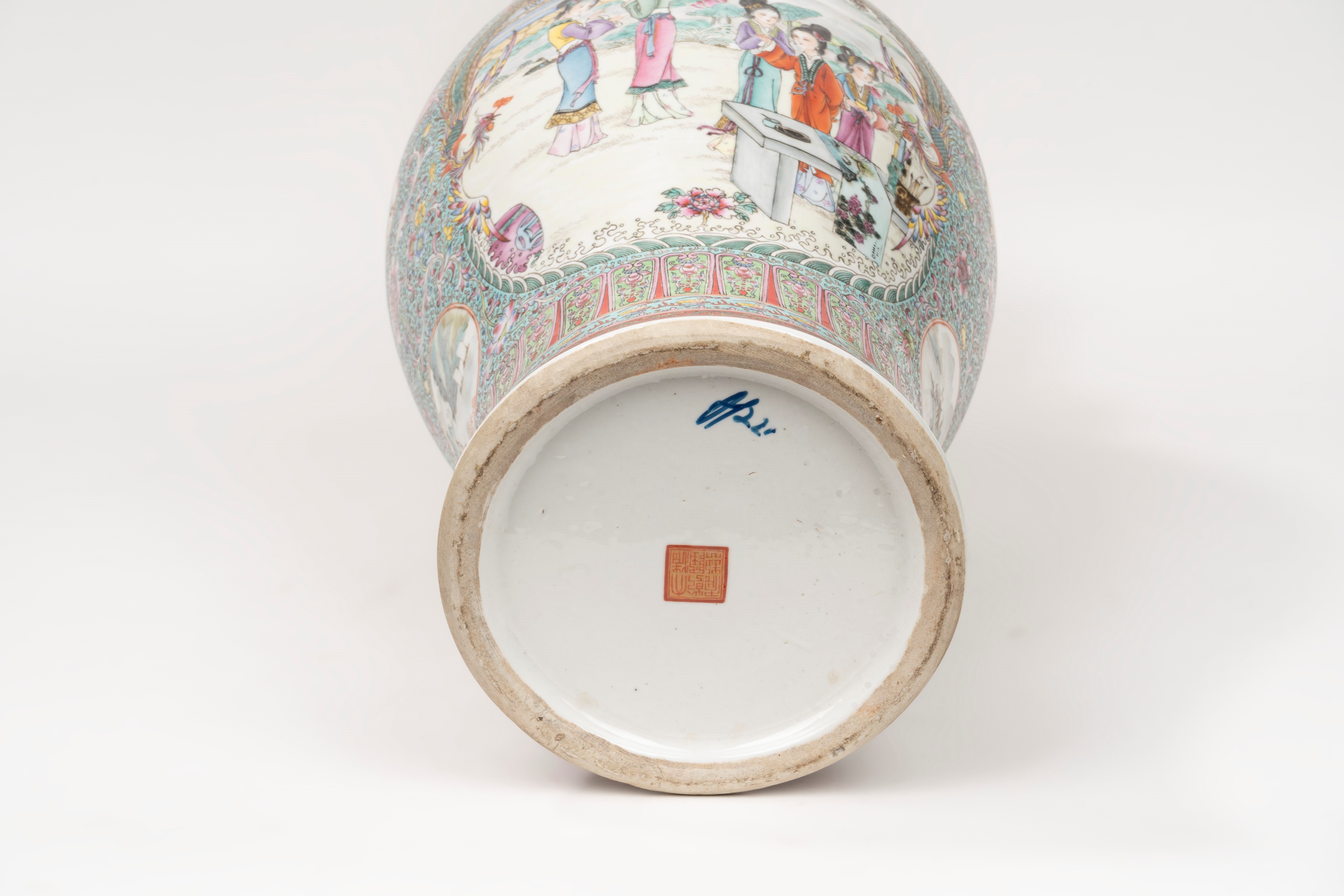 Vaso in Porcellana Policroma, Cina, Secolo XX