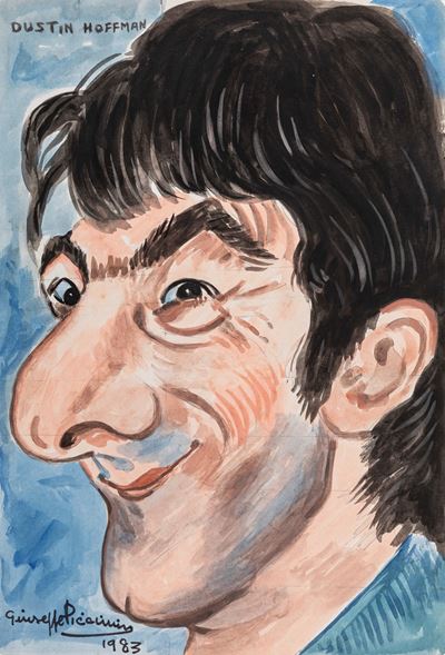 Dustin Hoffman, tempera su cartoncino