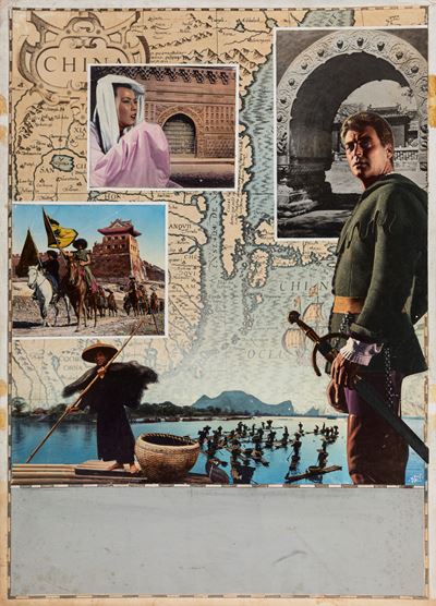 Bozzetti per la locandina di 'Marco Polo' (1962), pellicola fotografica su cartone