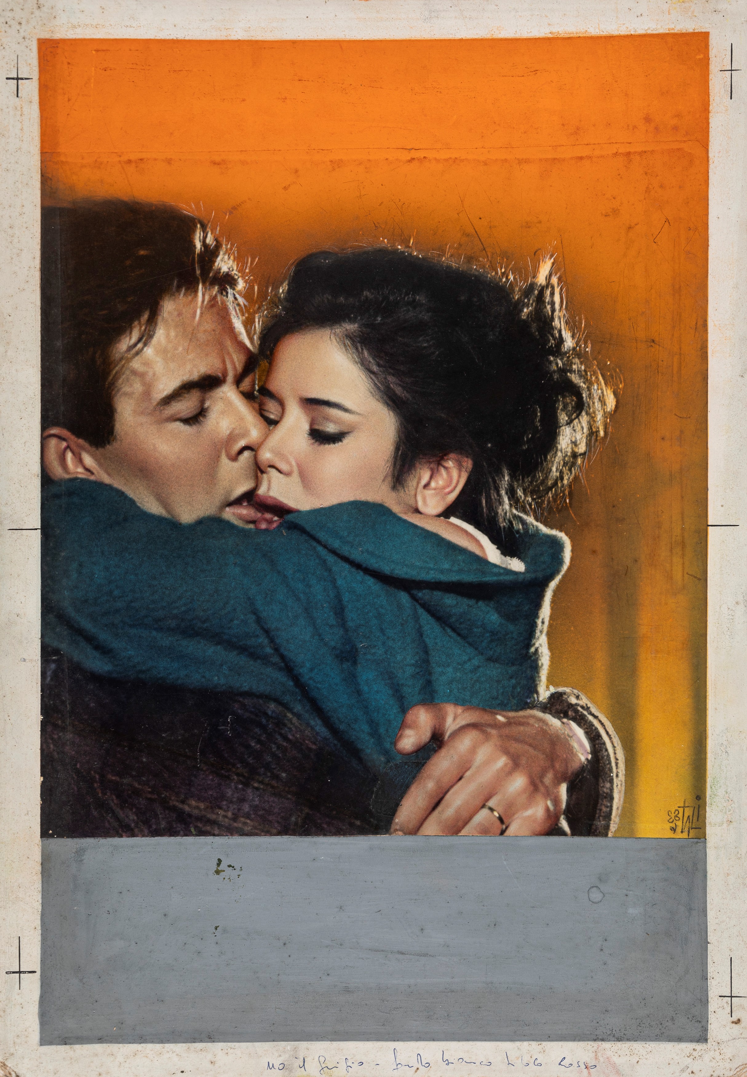 Francesco Fiorenzi - Bozzetti originali per 'La vita coniugale' (1964) - tempera e pellicola foto...