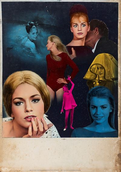 Bozzetti per la locandina di "3 notti d'amore", tempera e pellicola fotografica su cartone, 1964