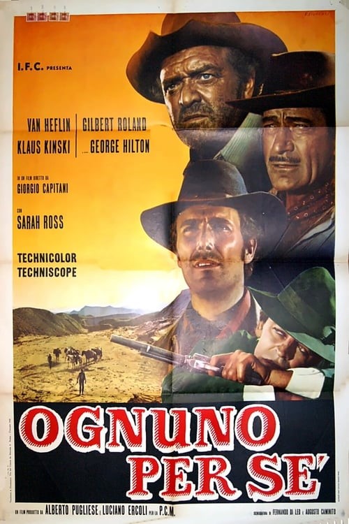 Francesco Fiorenzi - Bozzetto per la locandina di 'Ognuno per sé', tempera e pellicola fotografic...
