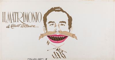 Bozzetti per la locandina del film 'Un matrimonio', tempera su cartoncino, 1978