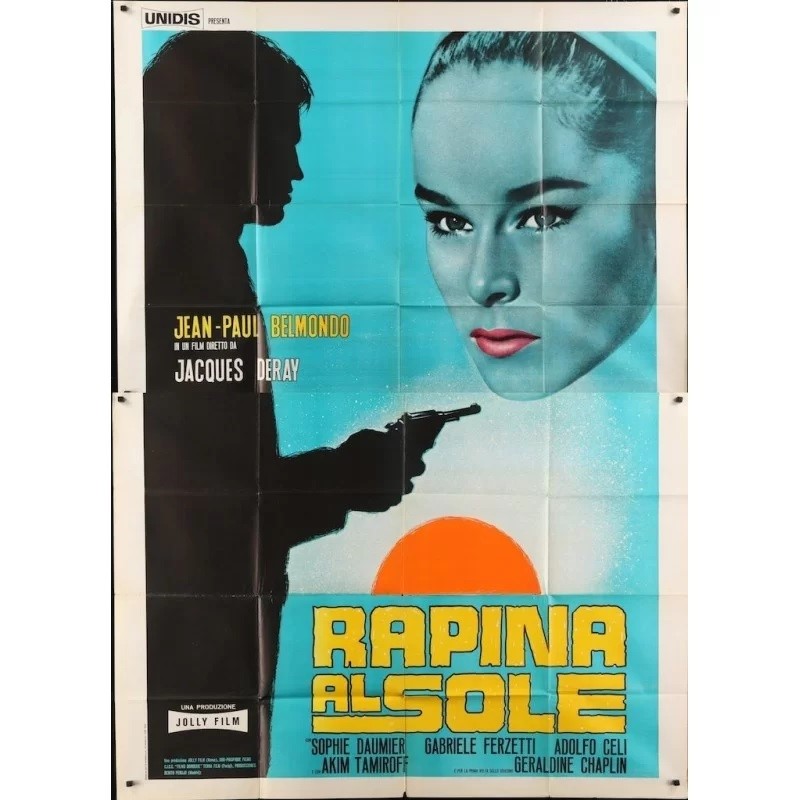 a.n.I. (autore Non Identificato) - Bozzetto di locandina per 'Rapina al sole', tempera e pellicol...