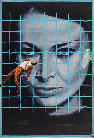 Bozzetto di locandina per 'Il delitto di Anna Sandoval', tempera su cartone, 1963