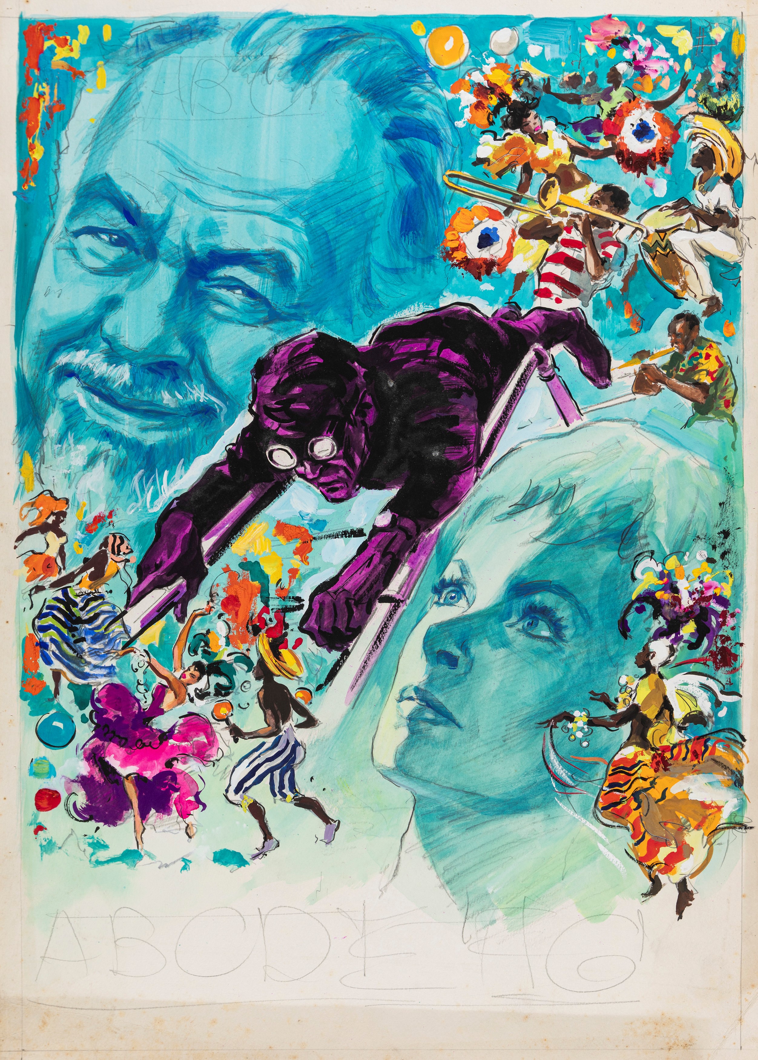 a.n.I. (autore Non Identificato) - Bozzetti preliminari per la locandina del film 'Ad ogni costo'...