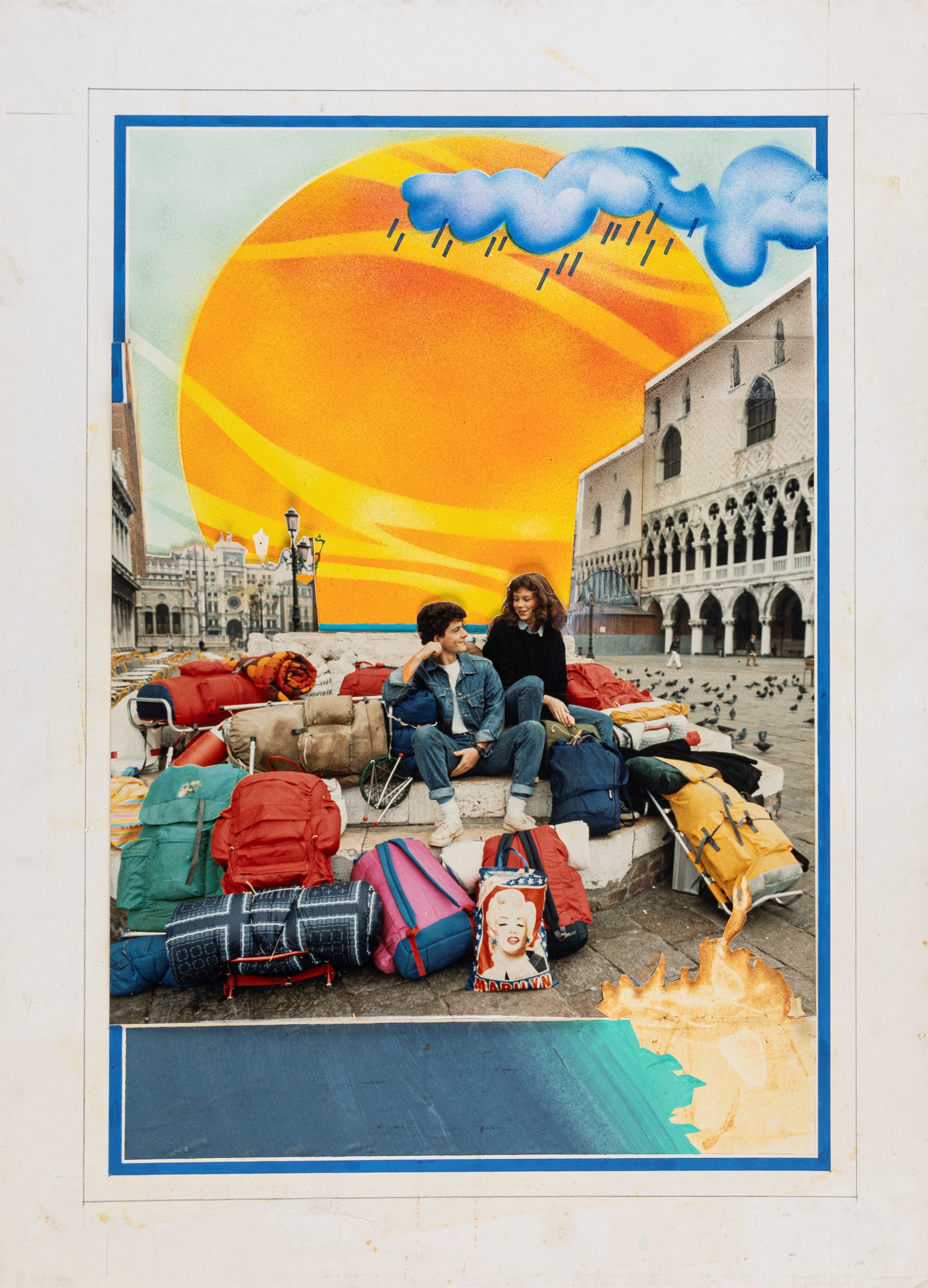 a.n.I. (autore Non Identificato) - Bruno Cortini, Bozzetti per la locandina del film 'L'estate st...