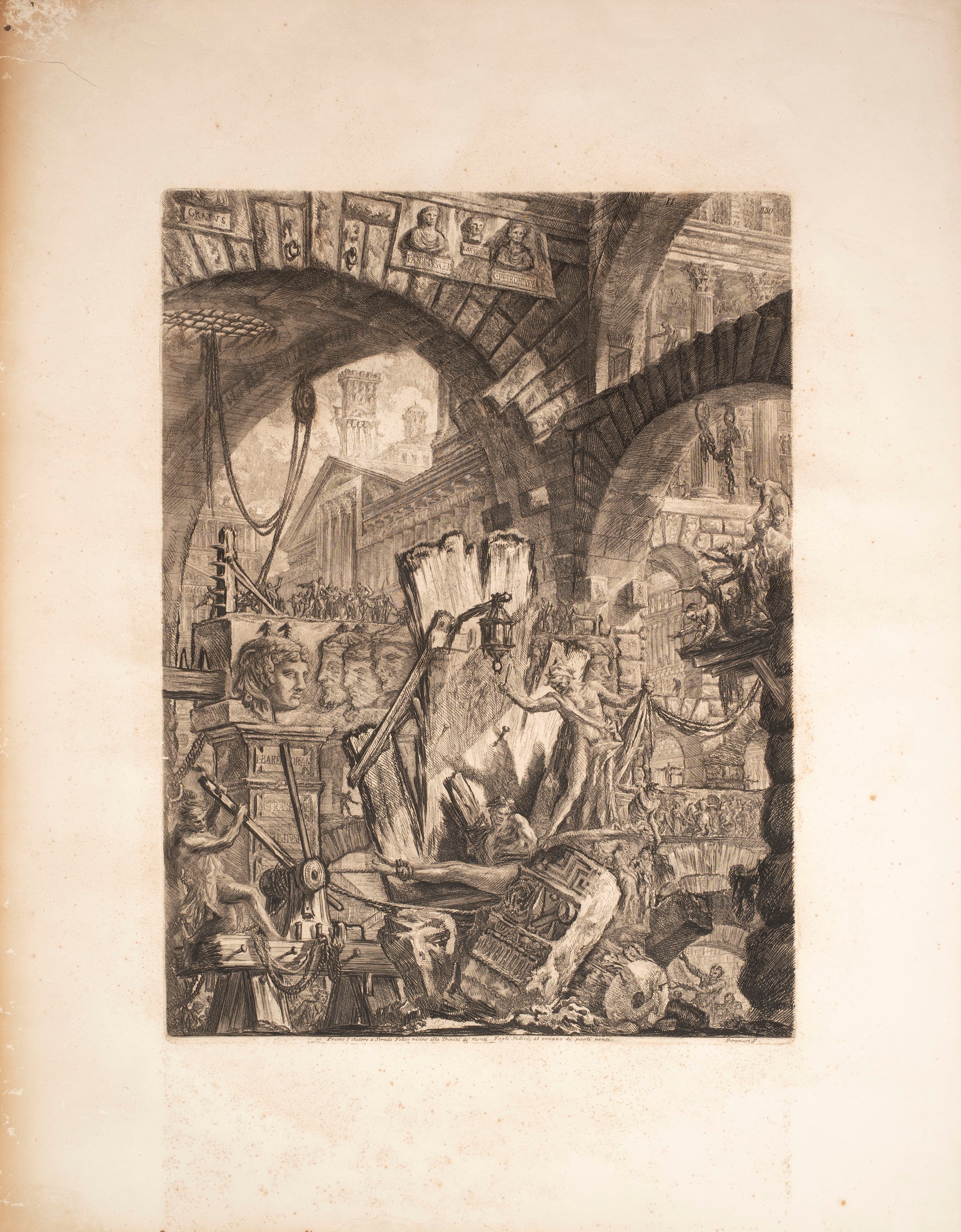 Incisioni - Piranesi, Giovanni Battista - Arches, towers, pediment and ...